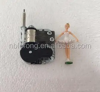 Rotate ballerina music box mechanism