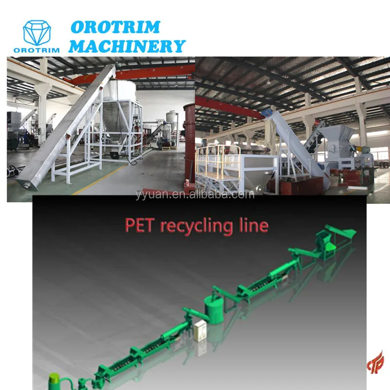 Waste PET bottle crushing machine, pet crushing recycling and washing line with good price,Japan standard
