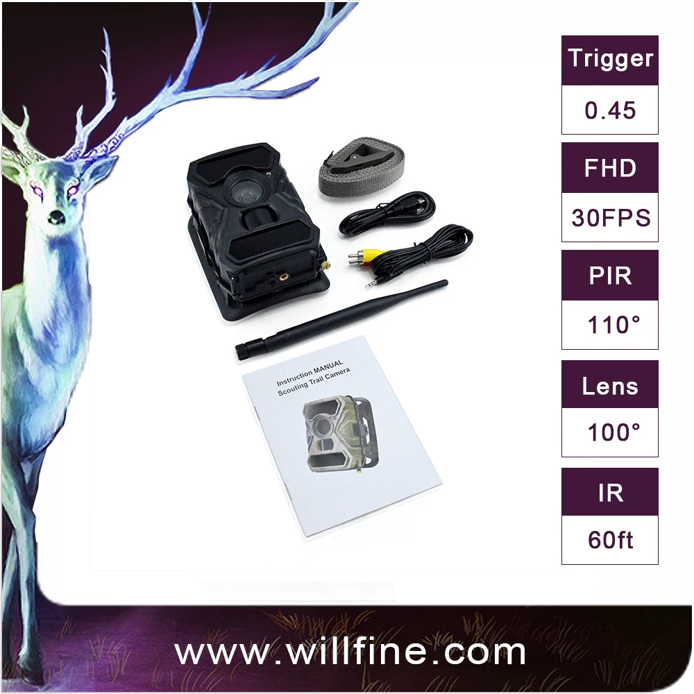 3G 1080P digital hunting camera wild trail sports digital video camera