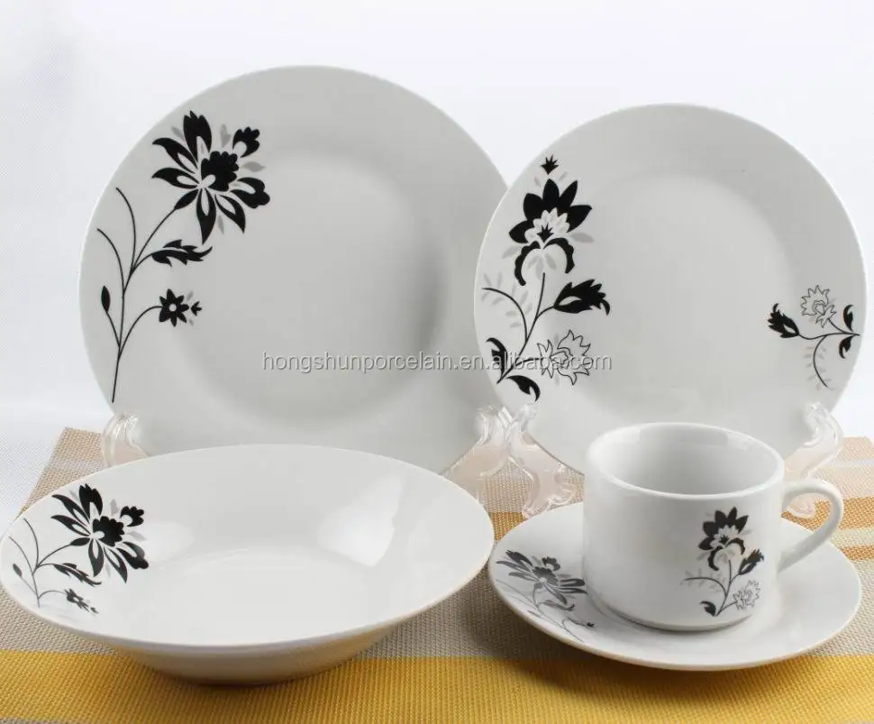 20pcs dubai wholesale market dinnerware sets , gold rim dinnerware