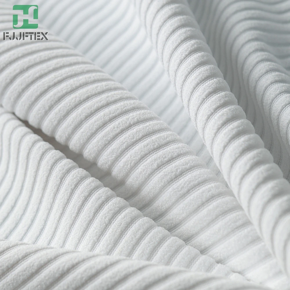 Stretch ottoman ribbed 88 polyester 12 elastane knit fabric for swimwear