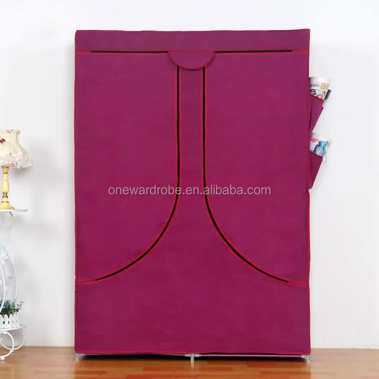 Big size zipper hermetic breathable non-woven fabric portable folding wardrobe