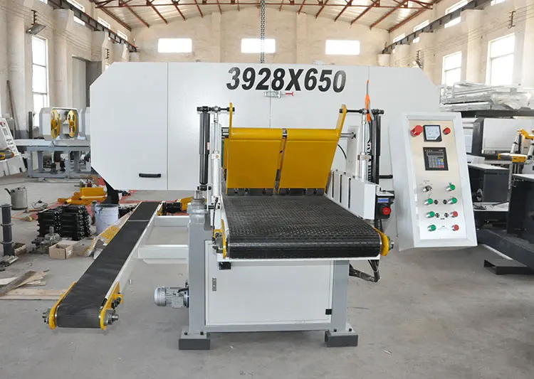 High speed cutting banding saw with horizontal woodworking