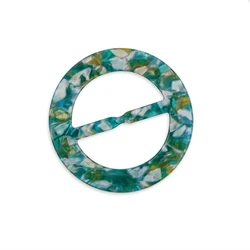 Garment accessories colored plastic round green ring buckle resin acetate acrylic tortoiseshell buckle for clothing shoes coat