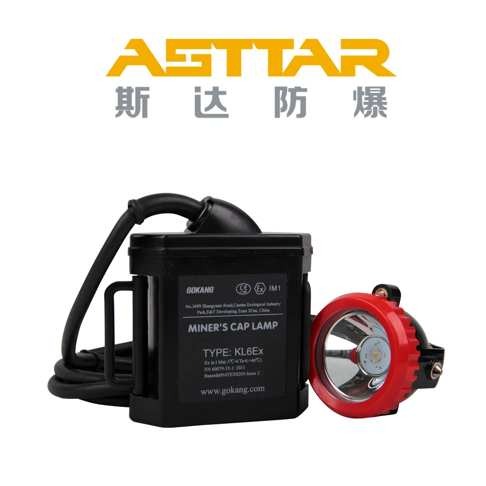
Gokang LED Miner Safety Cap Lamp Waterproof 5500LUX KL6Ex for Fishing Hunting Camping Outdoor 