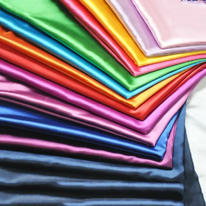 Cheap 100% Polyester Stretch Satin Fabric