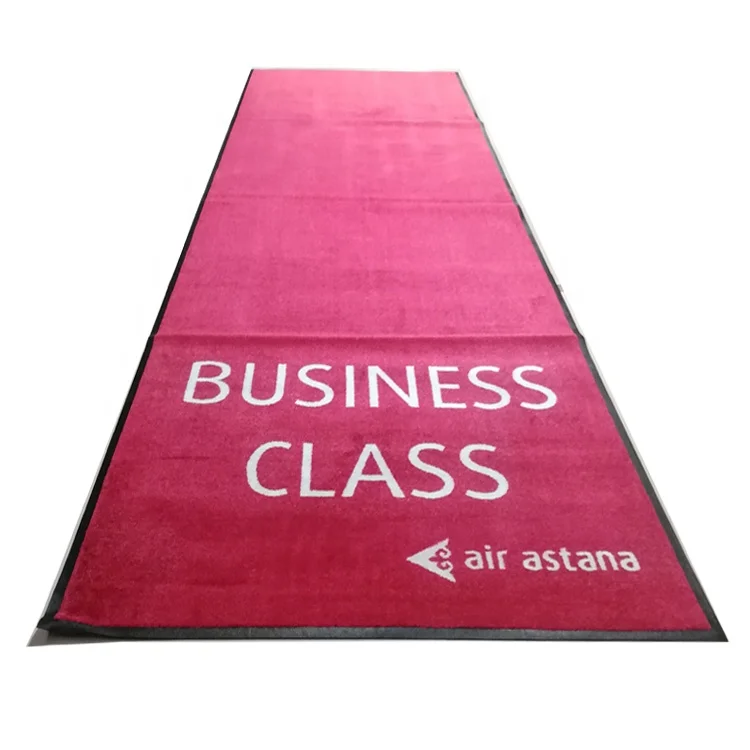 Custom Logo Nylon Printed Rubber Floor Carpet Entrance Mat For Door