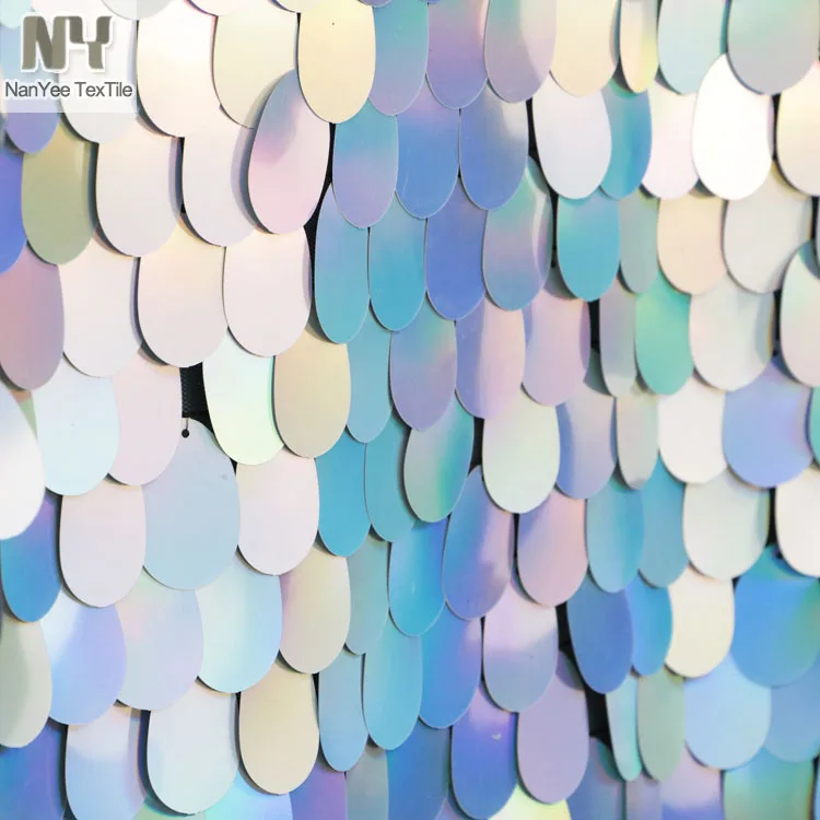 Nanyee Textile Wholesale Various Of Sizes Colorful Sequins Embroidery Fabric