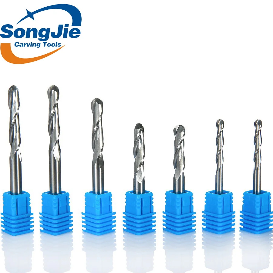 2 Flutes Carbide Ball Cutting Tools 6mm double-edged ball-nose CNC milling cutter
