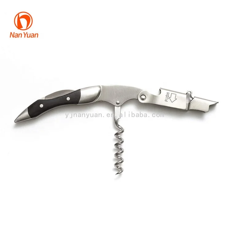 Professional hinge fulcrum wine waiters corkscrew for wooden handle