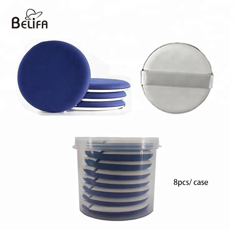 Rubycell foundation bb & CC cream latex free air cushion cosmetic makeup sponge powder puff with pp transparent case 8pcs/set