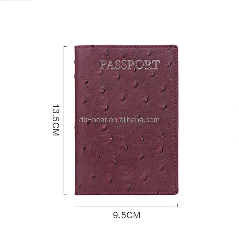 
custom pu leather passport cover 