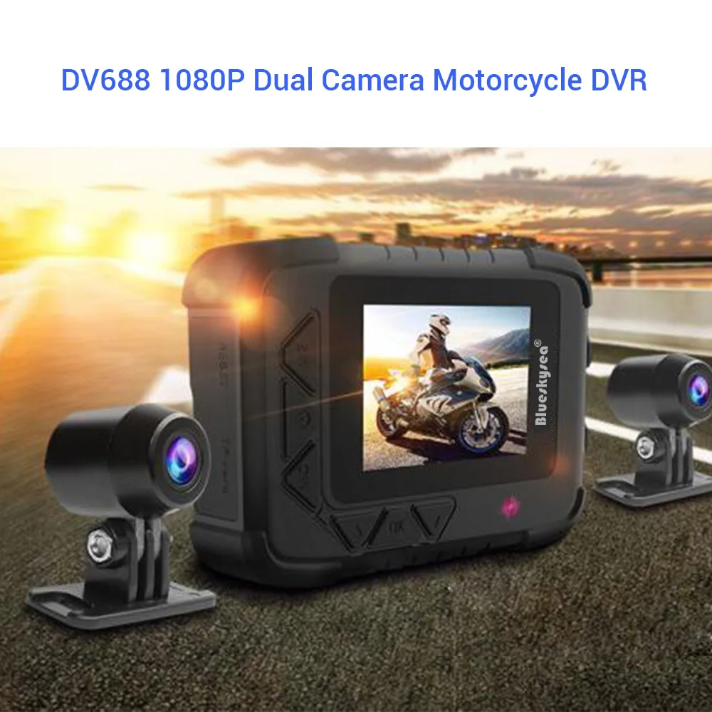Blueskysea Motorcycle DVR DV688 Dual FHD Cameras 1080P Sports camera hidden camera