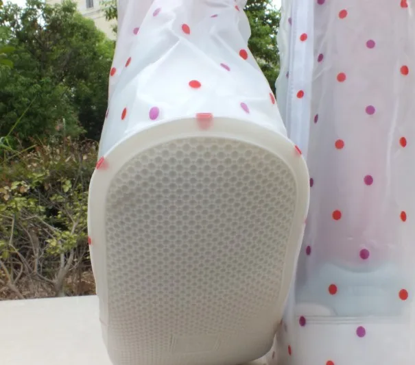 
Dot print Transparent PVC rain boots / shoes cover 