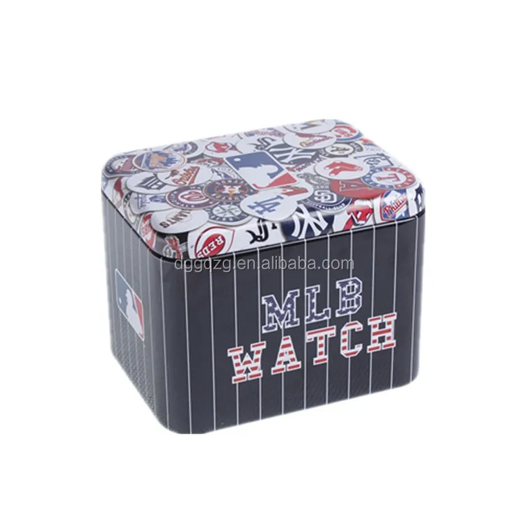 metal tin watch storage tin box