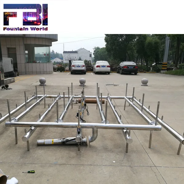 2020 New Dry Floor Mist Foggy Fountain Led Light Fountain Project in Nigeria