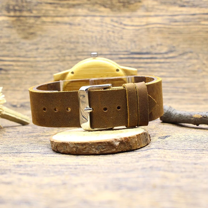 Wholesale Handcrafted Wood Original Watches With Band Custom Logo Digital Design Your Own Bamboo Wood Watch Black Wood Watch