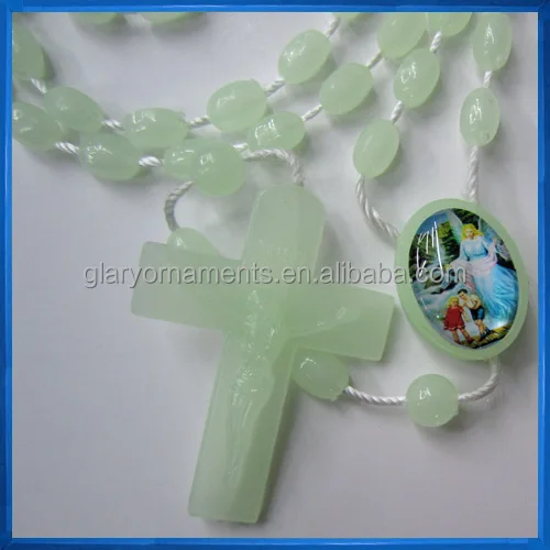 Plastic luminous rosary glow in the dark