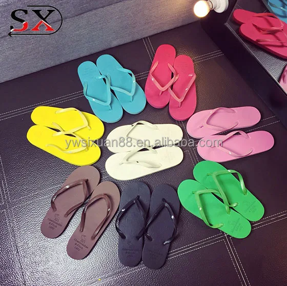 2017 cheap lady flip flops candy color summer slipper girls women beach slippers