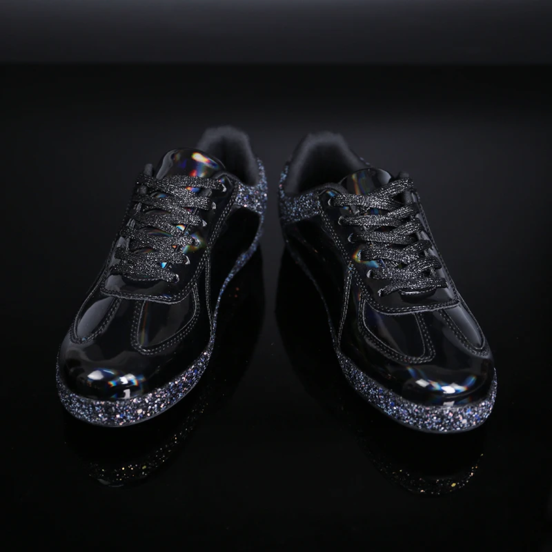 
New Laser Colorful Ladies Casual Shoes Fashion Walking Leather Shoes Women Gowisdom CN;FUJ 1811 Mesh TPR Pu 