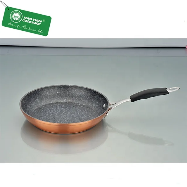 Aluminum forged copper cookware set with Silicone Stainless Steel handle
