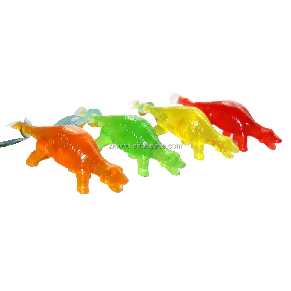 Dinosaur shape fruity flavour fruit Jelly in jar