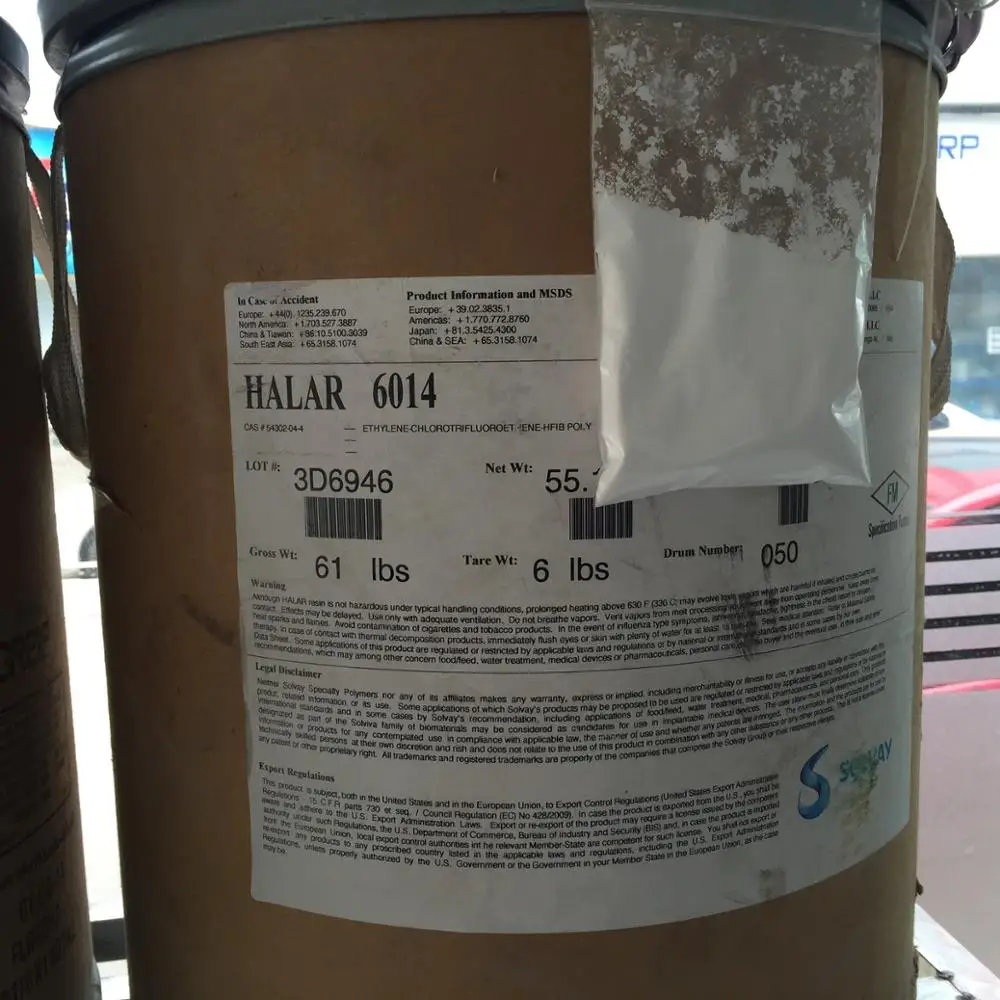 
SOLVAY ECTFE Halar 6014/ 6014F/ 6012F Virgin Raw Materials 
