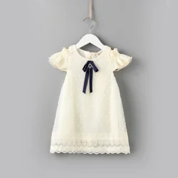 OEM service ONLY  baby Clothing short sleeve summer KIDS girls long dresses girls party clothes