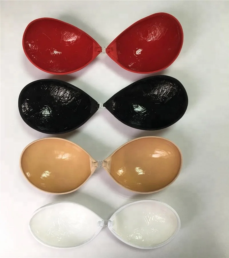 Hot sale fabric big A, B, C, D, E, F size adhesive strapless silicone invisible thin FREE bra CB001