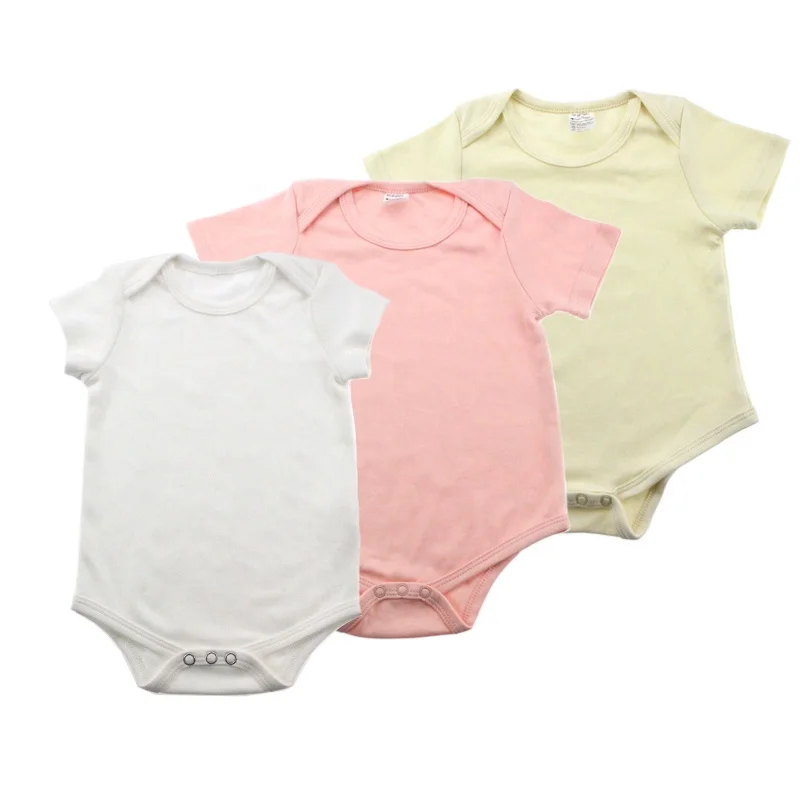Factory custom Wholesale custom soft elastic plain color summer short sleeve peruvian pima cotton baby clothing