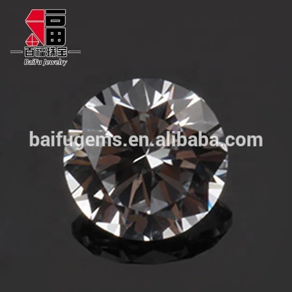Wholesale Factory price #12 Faceted gemstone Round loose White sapphire synthetic corundum for Necklaces
