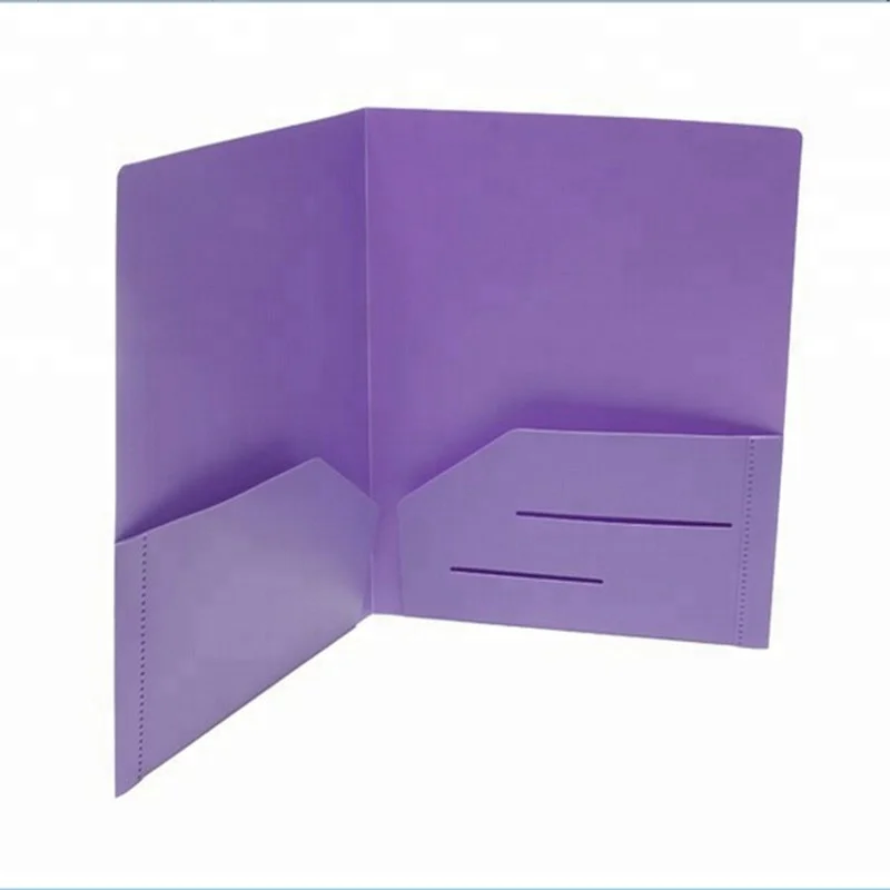 
US Letter Size Poly PP Plastic Two Pocket Files Portfolio Folder Without 3 Prongs 
