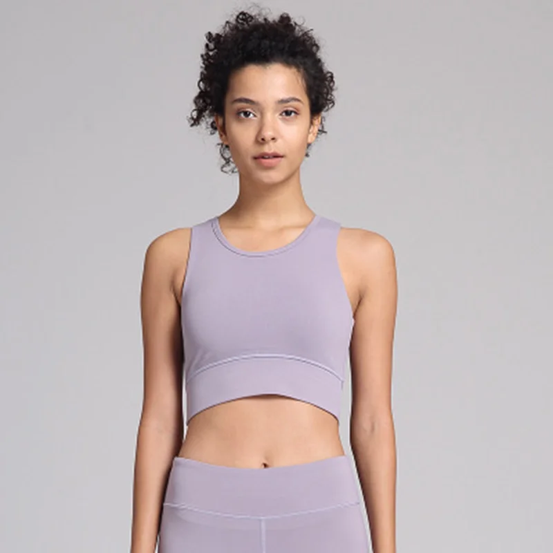 Gym Clothing Shockproof Sports Bra Stretch Push Up Padded Fitness Vest Breathable Underwear Yoga Running Sport Bra Top Tops