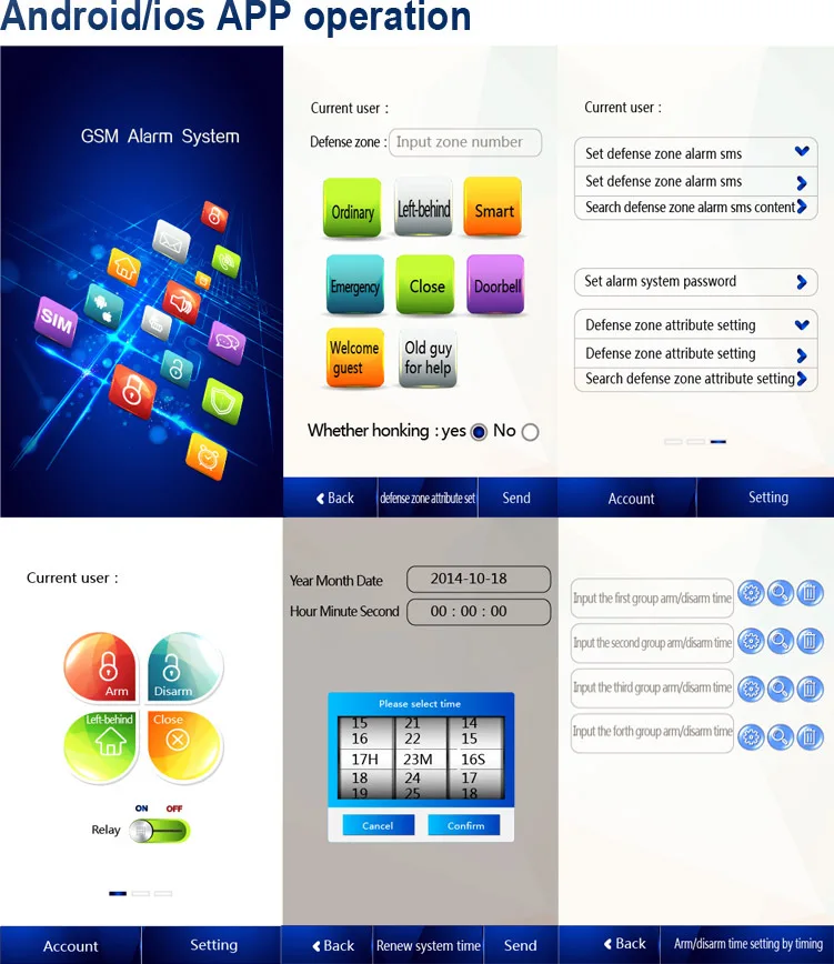 Saful newest multi-function 2g/3g/4g doorbell gsm alarm system with wifi camera and wireless panic button