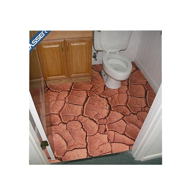 Декоративная Водонепроницаемая виниловая напольная 3d-наклейка для ванной комнаты