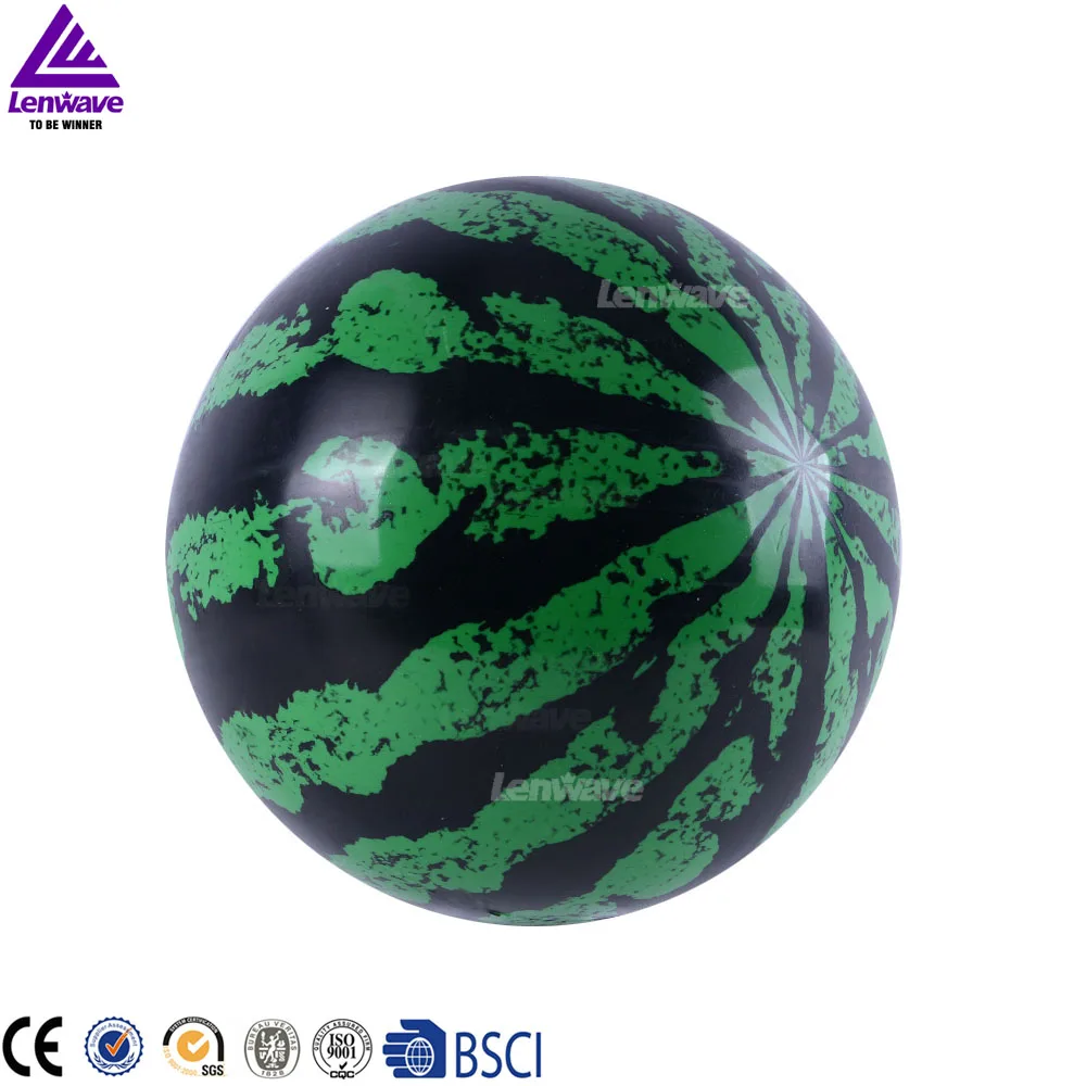 
Customized Lenwave 9 and 6 inches synthetic rubber inflatable/water filling watermelon stress ball pvc beach water ball <span style=