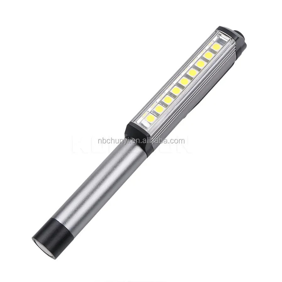 
magnetic work pen torch lightAluminum LED COB Pen Pocket Torch Light Magnetic Inspection Work Lbattery powered led work light 