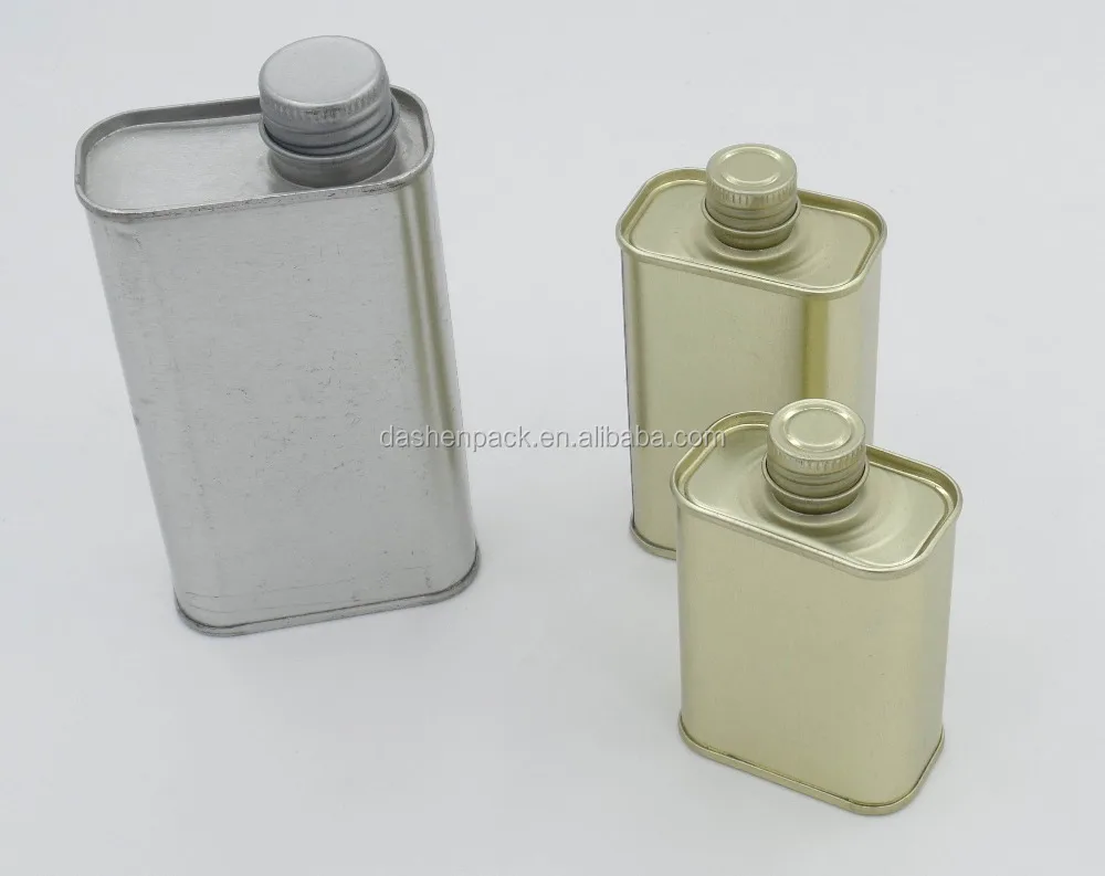 F style 100ml rectangular tin can metal can for maple syrup  foodsafe grade