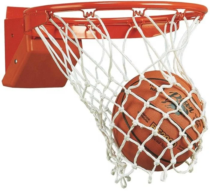 Wholesale 6MM Deluxe Professional basketball rim with White Nylon Basketball Net