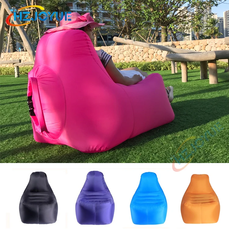 Hot sale amazon inflatable chairs lounger bean bag chairs, Air Free Filling inflatable sleeping bag