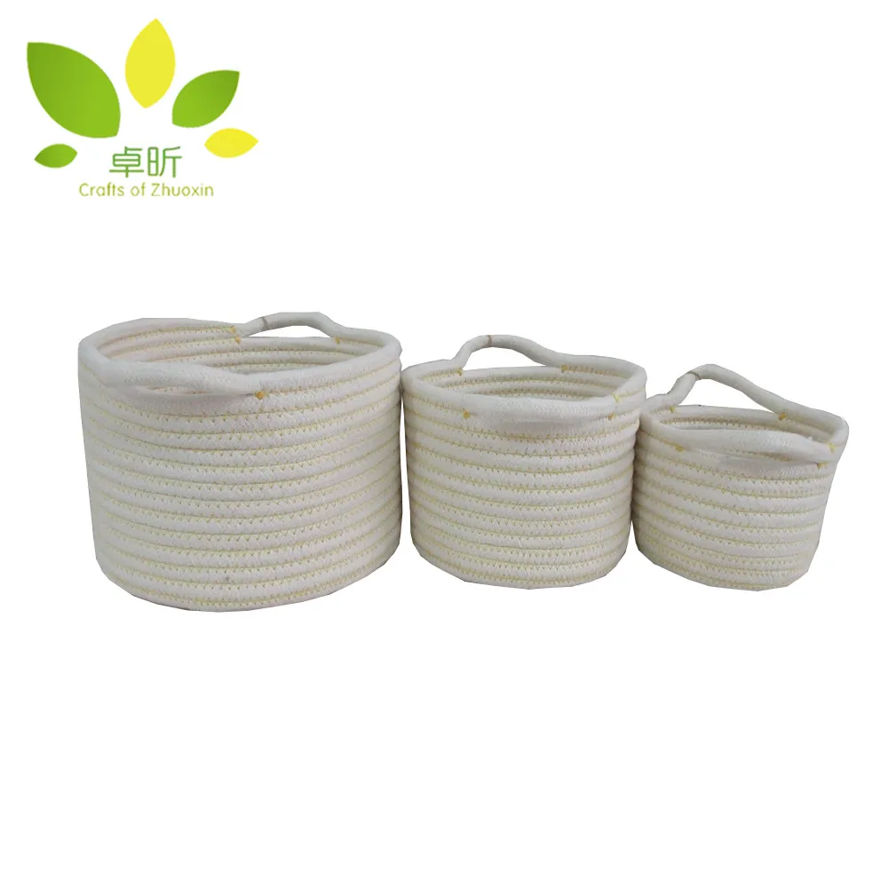 wholesale decorative storage box cotton rope basket