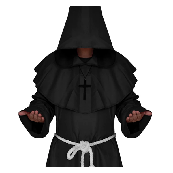 Halloween Monk Clothes Men Sweatshirt Priest Pastor Costume