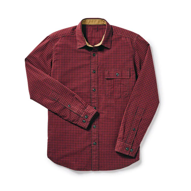 Mens classic style gingham flannel shirt chest pocket new pattern shirt