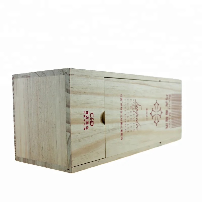 Подарочная деревянная коробка для вина с раздвижной крышкой