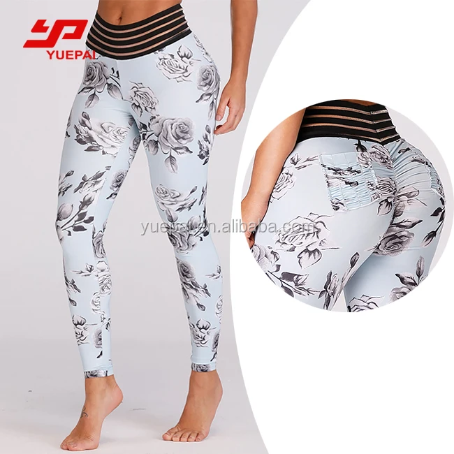 Sexy Gym Clothes Great Fitness wear Sports Tights Leggings , Custom logo print Wholesale Yoga Pants For Women