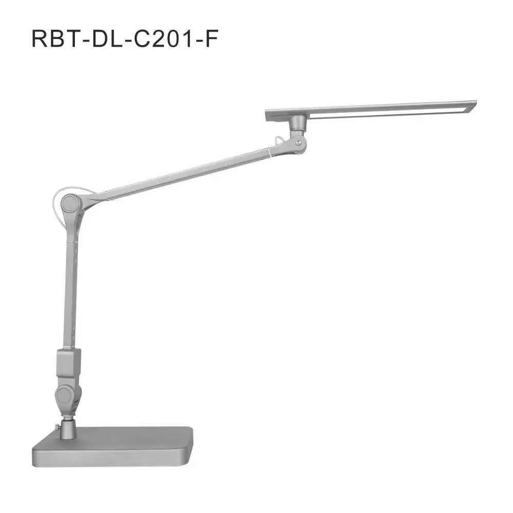 Алюминиевый материал Регулируемый поворотный кронштейн Настольная лампа с USB портом зажим исследования настольная лампа прикроватный светильник дизайнерские Арм бюро свет