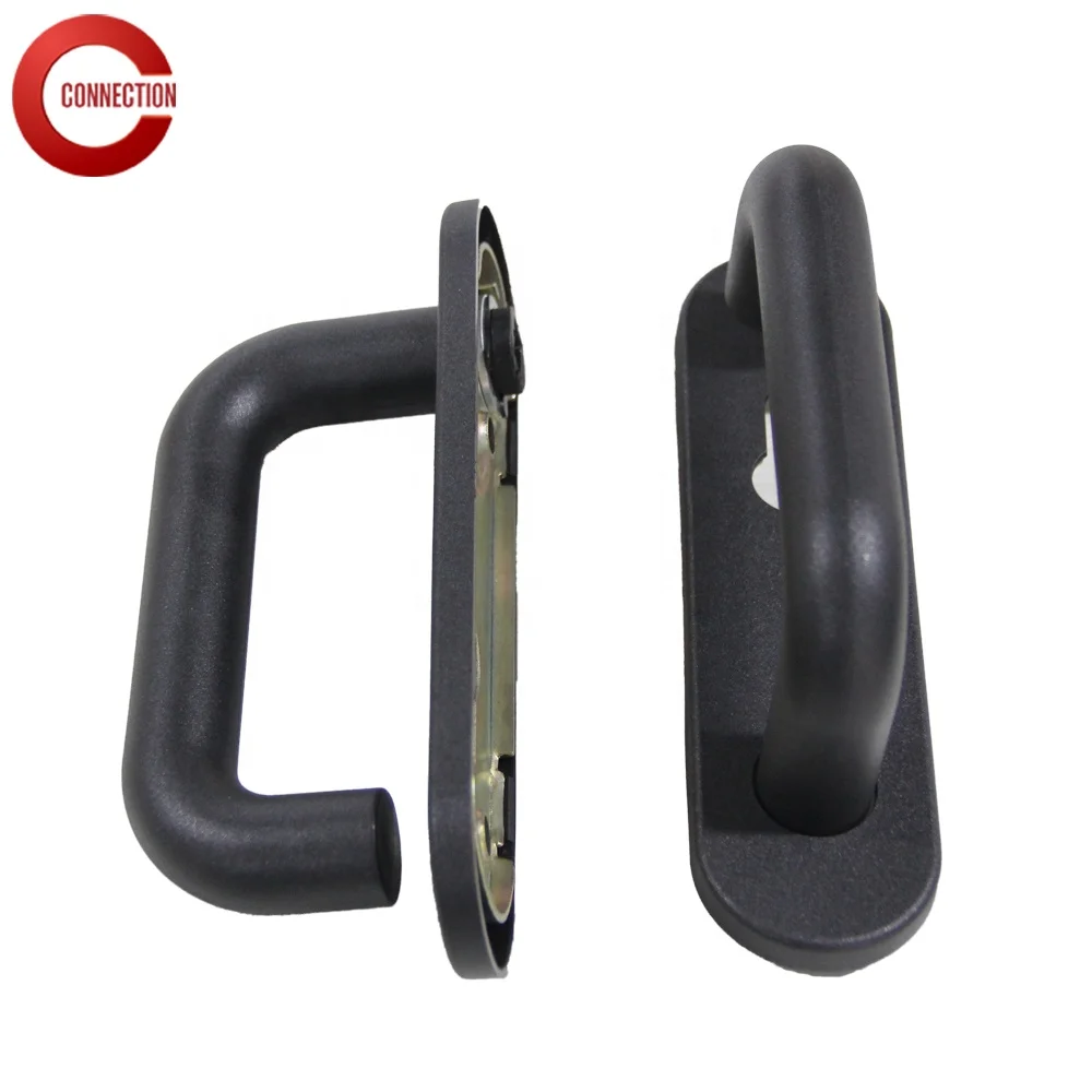 Прочная противопожарная дверная ручка, пластиковая черная ручка