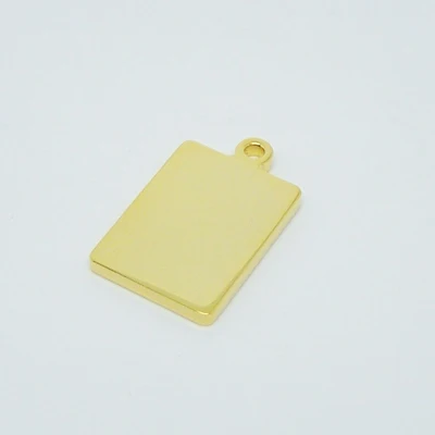 Personalised geometric necklace gold hexagon pendant blank for engrave