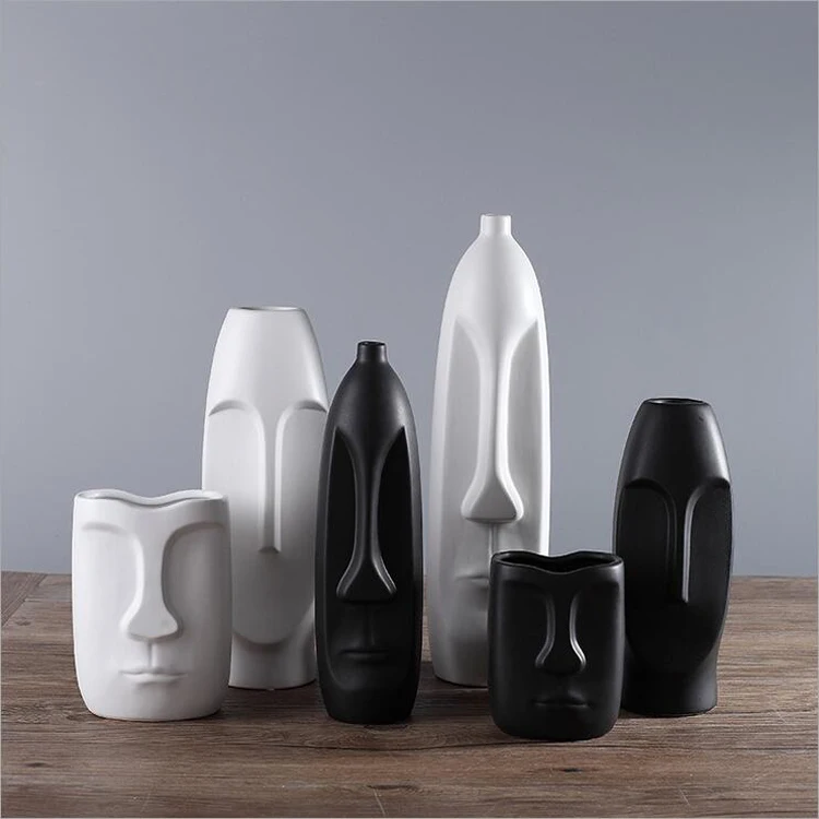 
Modern black and white ceramic home decoration 
