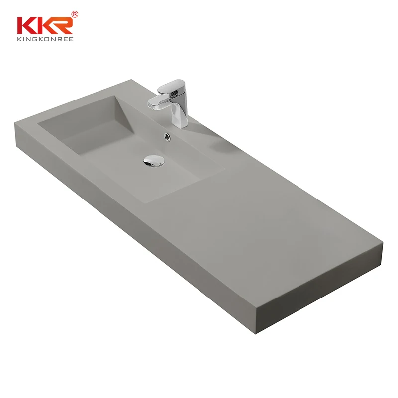 
Matte stone black bathroom countertop sink/matt black colour artificial stone wash hand basin 